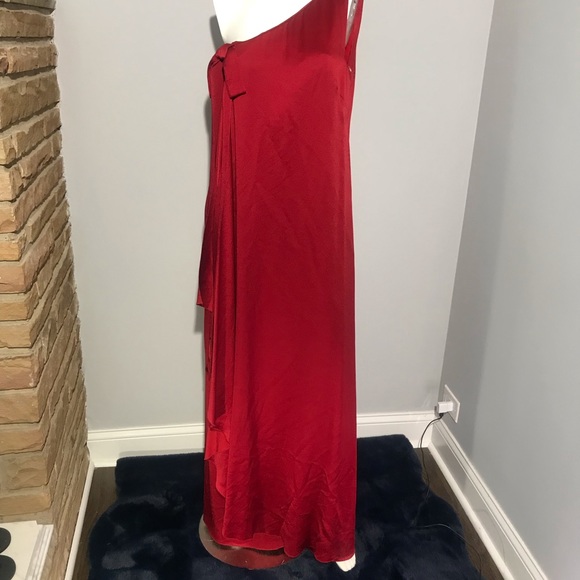 Sold VALENTINO Crepe one shoulder gown dress - Picture 3 of 13